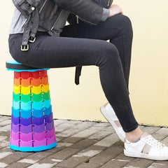 Adjustable Height Folding Stool