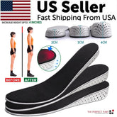 Men Women Invisible Height Increase Insoles Heel Lift Taller Shoe