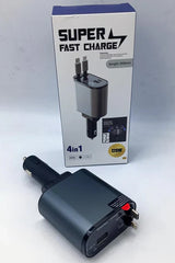 Compact 4 in 1 Retractable Charging Cable