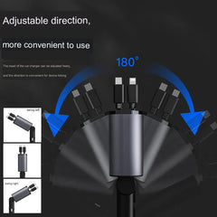 Compact 4 in 1 Retractable Charging Cable