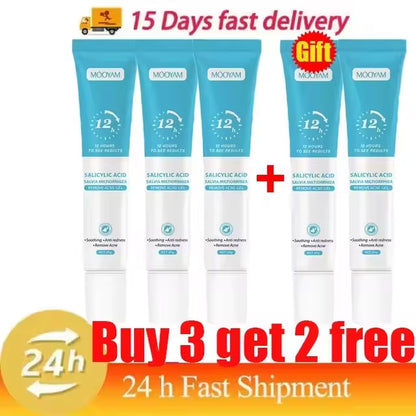 Acne Cream for Face Pimples Remover Treatment Shrink Pores Oil Control Lighten Acne Marks Whitening Smoothing Facial Skin Care
