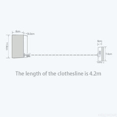 Telescopic Clothesline Clothes Drying Rope